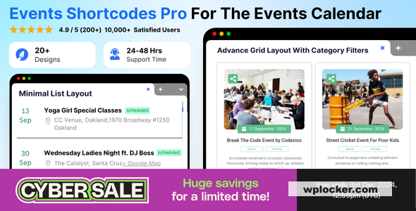 Events Shortcodes & Block Pro For The Events Calendar v3.1.3