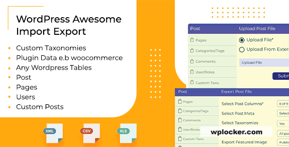 WordPress Awesome Import & Export Plugin v4.1.1 - Import & Export WordPress Data