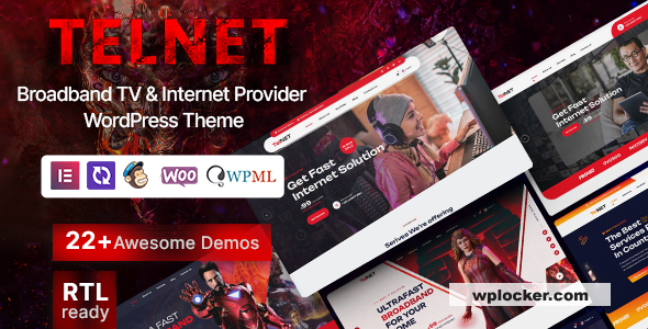 Telnet v2.0.3 - Broadband TV & Internet Provider WordPress Theme
