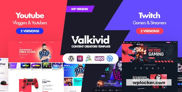 Valkivid v1.0.1 - Content Creators WordPress Theme