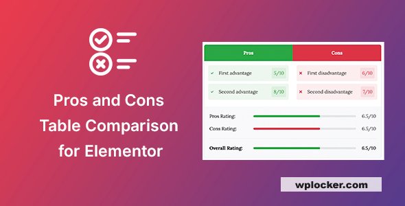Pros & Cons Widget for Elementor v1.2.0