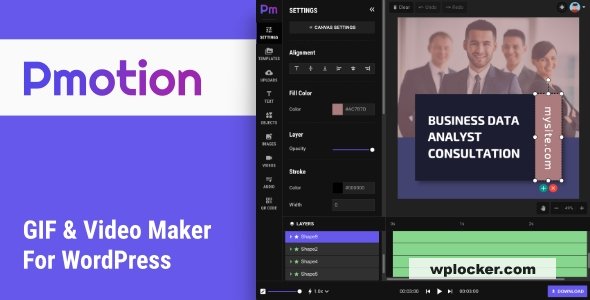 Pmotion v1.2 - Animated GIF and Video Maker For WordPress