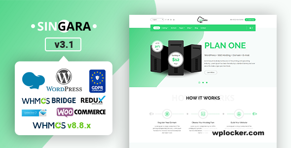 Singara v3.1 - Multipurpose Hosting with WHMCS WordPress Themes