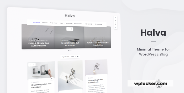 Halva v1.1.1 - Minimal Theme for WordPress Blog