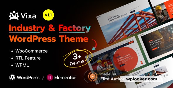 Vixa v1.1.0 - Industry & Factory WordPress Theme