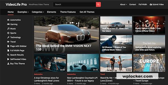 VideoLife Pro v1.0.8 – WordPress Theme