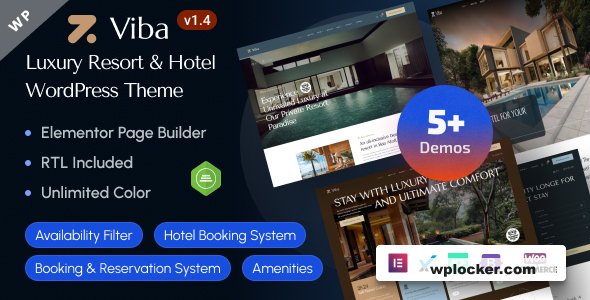 Viba v1.4 - Luxury Resort & Hotel Elementor WordPress Theme