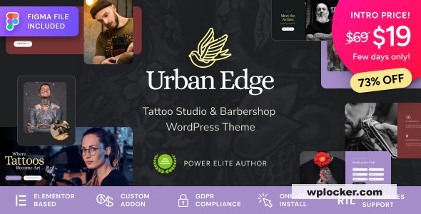 Urban Edge v1.0.1 - Barbershop & Tattoo Studio WordPress Theme