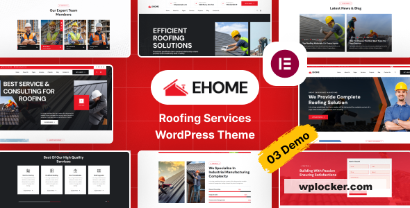 Ehome v1.0 - Roofing Services WordPress Theme