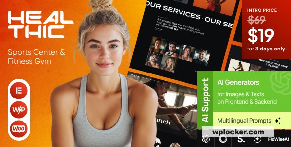 Healthic v1.0 - Sports Center & Fitness Gym WordPress Theme