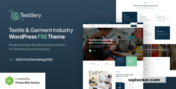 Textilery v1.0.0 – Textile & Garment Industry FSE WordPress Theme