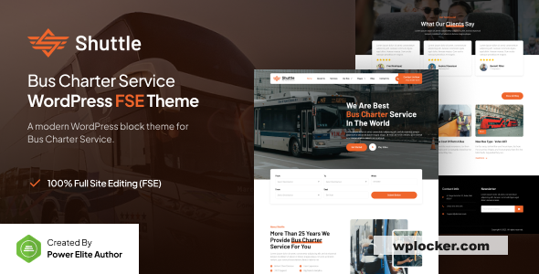 Shuttle v1.0.0 – Bus Charter Service FSE WordPress Theme