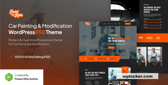 PaintMyRide v1.0.0 – Car Painting & Modification FSE WordPress Theme