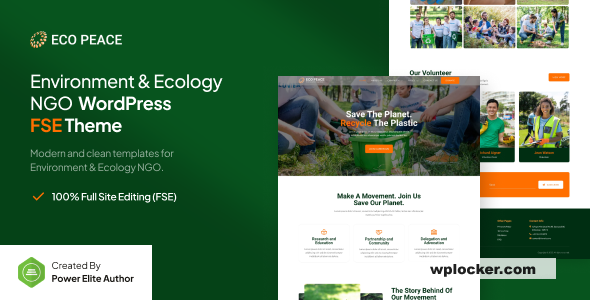 EcoPeace v1.0.0 – Environment & Ecology NGO FSE WordPress Theme