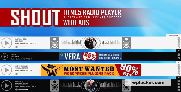 SHOUT v3.5.4 - HTML5 Radio Player With Ads - ShoutCast and IceCast Support