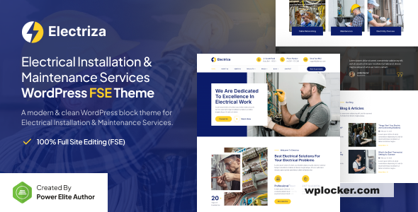 Electriza v1.0 – Electrical Installation & Maintenance Services FSE WordPress Theme