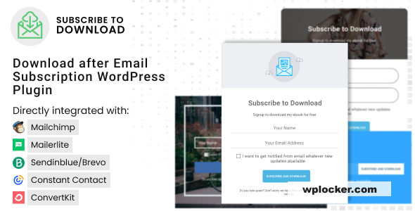 Subscribe to Download v2.0.8 - Download after Email Subscription WordPress Plugin