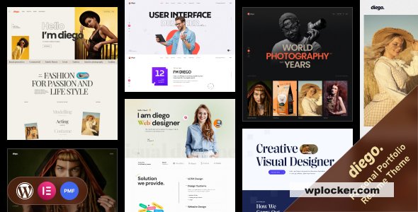 Diego v1.1.1 - Creative Personal Portfolio & Resume WordPress Theme + RTL