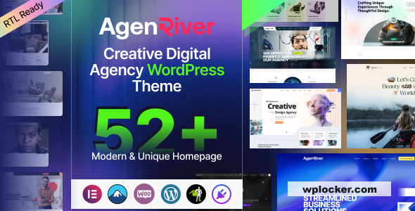 AgenRiver - Creative Digital Agency WordPress Theme