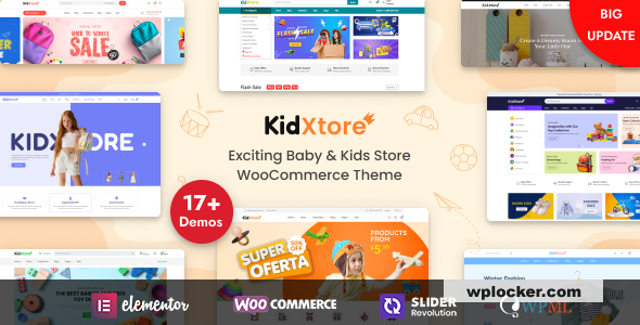 KidXtore v2.7 - Kids Clothing and Toys Store Elementor WooCommerce WordPress Theme