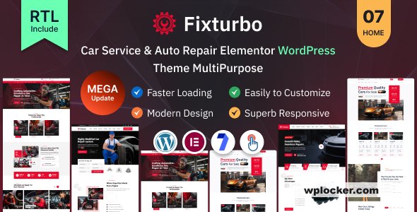 Fixturbo v1.0.3 - Car Service & Auto Repair Elementor WordPress Theme MultiPurpose