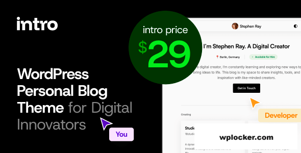 Intro v1.0.4 - Personal Digital Blog WordPress Theme