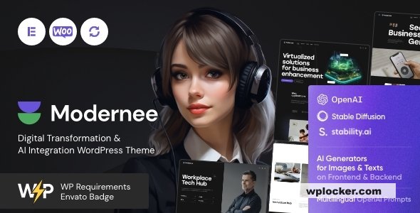 Modernee v1.6 - AI Company & Digital Agency WordPress Theme