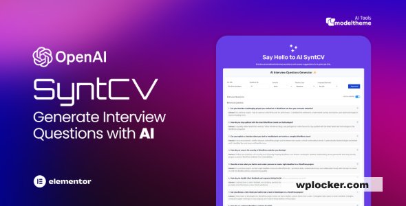 SyntCV v1.0.0 - AI Interview Questions Generator