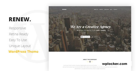 RENEW v1.0 - Creative One Page WordPress Theme