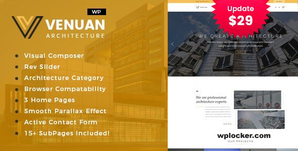 Venuan v2.0 - Architecture Design WordPress Theme