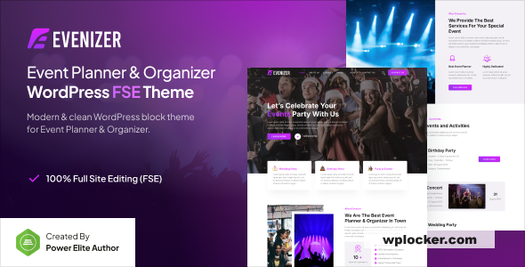 Evenizer v1.0.1 – Event Planner & Organizer FSE WordPress Theme