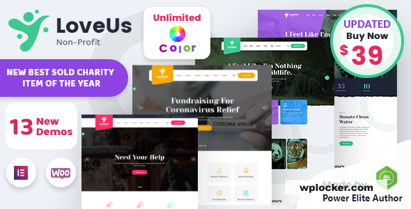 Loveus v3.8 - NonProfit Charity WordPress Theme