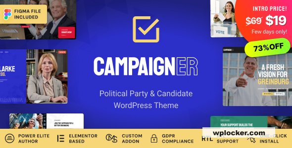 Campaigner v1.0.1 - Political Candidate & Election WordPress Theme