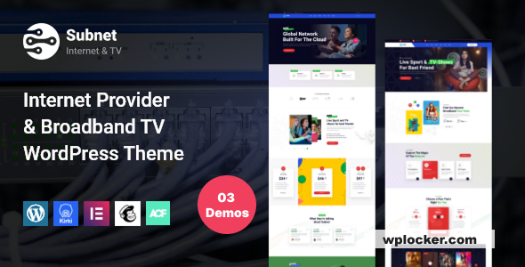 Subnet v2.0.0 - Internet Provider Broadband TV WordPress Theme