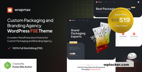 Wrapmax v1.0.0 – Custom Packaging and Branding Agency FSE WordPress Theme