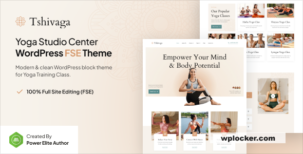 Tshivaga v1.0.1 – Yoga Studio & Training Center FSE WordPress Theme