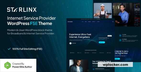 Starlinx v1.0.1 – Broadband & Internet Service Provider FSE WordPress Theme