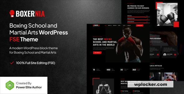Boxernia v1.0.1 – Boxing School & Martial Arts FSE WordPress Theme