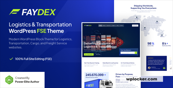Faydex v1.0 – Logistics and Transportation Gutenverse FSE WordPress Block Theme