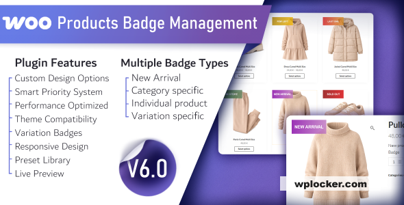 WooCommerce Products Badge Management v6.0