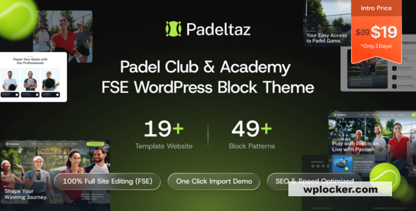 Padeltaz v1.0 – Padel Club and Sports Academy FSE WordPress Block Theme