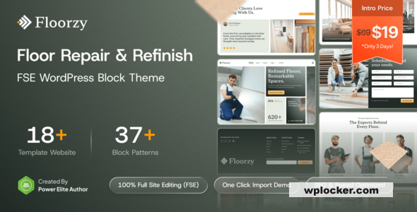 Floorzy v1.0.0 - Floor Repair & Refinish FSE WordPress Block Theme