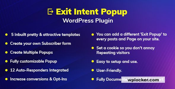 Exit Intent v1.0.3 - Popup WordPress Plugin