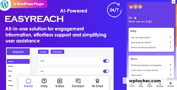 EasyReach v1.1.1 - OpenAI Powered AI Chatbot, engage, convert and customer support solution