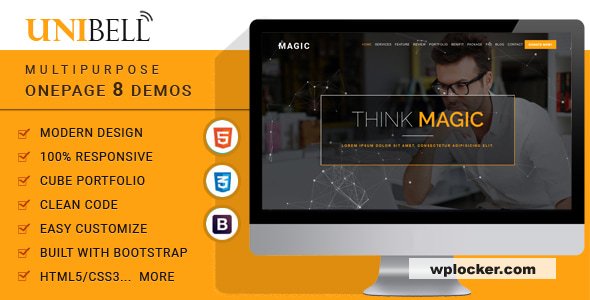Unibell v1.7 - Multipurpose Onepage WordPress Theme