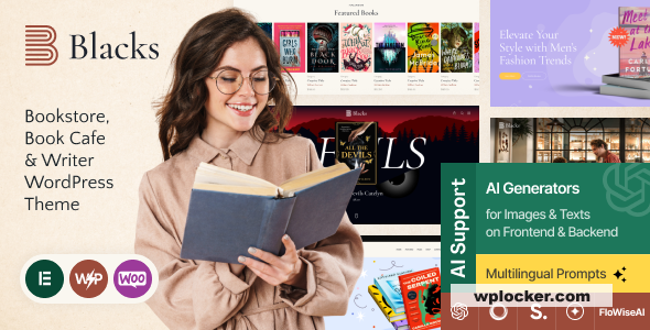 Blacks v1.7.0 - Book Store, Book Cafe & Writer WordPress Theme