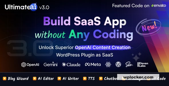 UltimateAI v3.1 - OpenAI Content Generation WordPress App as SaaS
