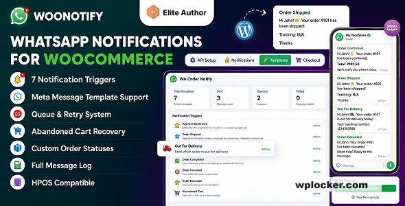 WooNotify v1.0.2 – WooCommerce WhatsApp Notifications & AI Agent